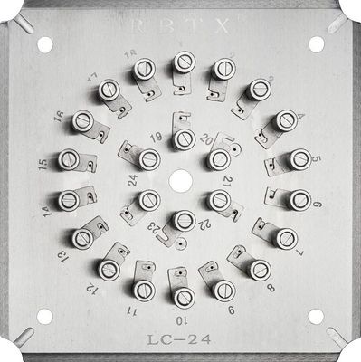 Rongbang RBTX-LCPC125-24 Polishing Holder for 24 Ports LC/PC Fiber Optic Patch Cord Connectors Tip Grinding