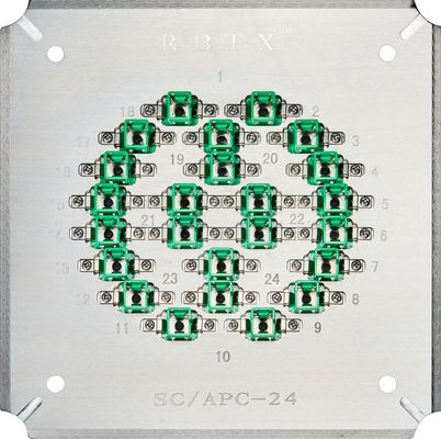 SCAPC24 Polishing Holder Disk 24 Ports SC/APC Fiber Optic Patch Cord Connectors Tip Grinding