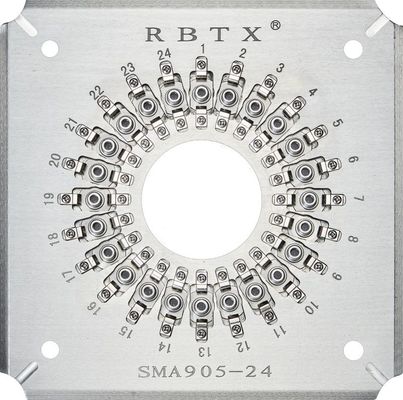 Rongbang RBTX-SMA90524 Polishing Holder for 24 Ports SMA/APC Fiber Optic Patch Cord Connectors Tip Grinding
