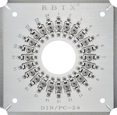 Rongbang RBTX-DINPC24 Polishing Holder for 24 Ports DIN/PC Fiber Optic Patch Cord Connectors Tip Grinding