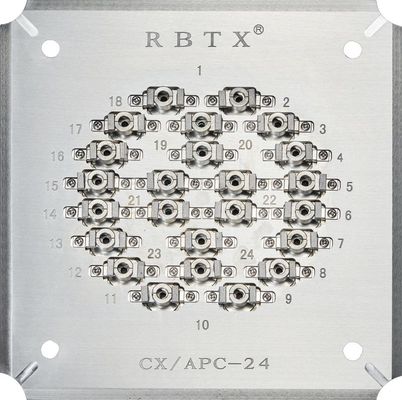 Rongbang RBTX-CXAPC24 Polishing Holder for 24 Ports CX/APC Fiber Optic Patch Cord Connectors Tip Grinding