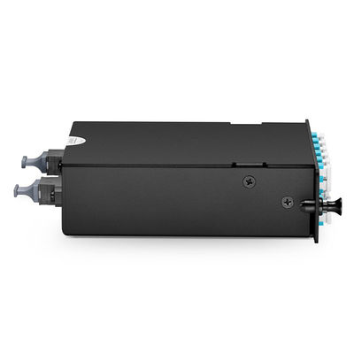 2 MTP To 12 Lc Duplex Patch Panel Connector 24 Fibers OM4 Multimode Type AF
