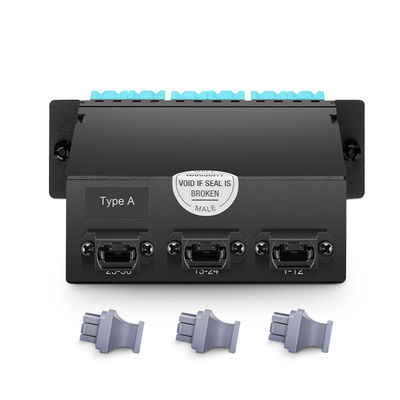 3 MTP To 18  Lc Fiber Patch Panel Connector 36 Fibers OM4 Multimode Type A