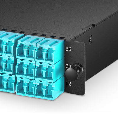 3 MTP To 18  Lc Fiber Patch Panel Connector 36 Fibers OM4 Multimode Type A