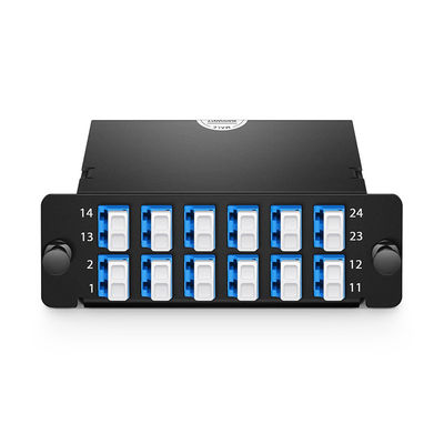 2MT12LC2SMFAF 2 MTP To 12 LC  12 Core Fiber Patch Panel Liu 24 Fibers OS2 Single Mode