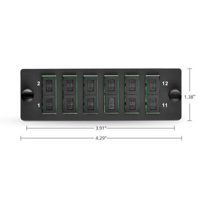 P6SCA2XSMF 6 Sc Apc Patch Panel Duplex Adapter Panel 12 Fibers OS2 Single Mode