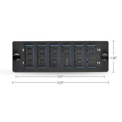 P6SCU2XSMF 6 SC/PC Duplex Adapter Panel 12 Fibers OS2 Single Mode Enclosures & Cabinet