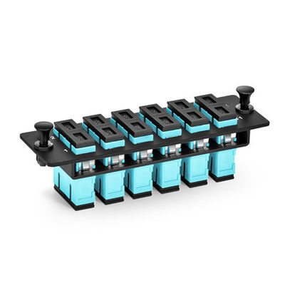 P6SCUZ10GMM 6 SC/PC Om4 Fiber Patch Panel Duplex Adapter Panel 12 Fibers Multimode