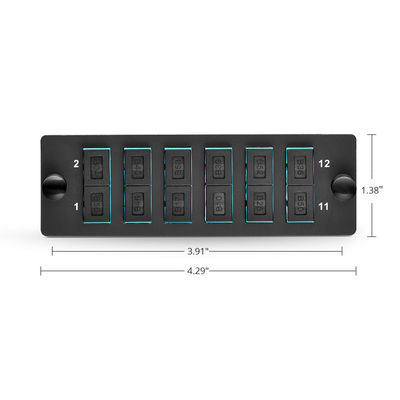 P6SCUZ10GMM 6 SC/PC Om4 Fiber Patch Panel Duplex Adapter Panel 12 Fibers Multimode