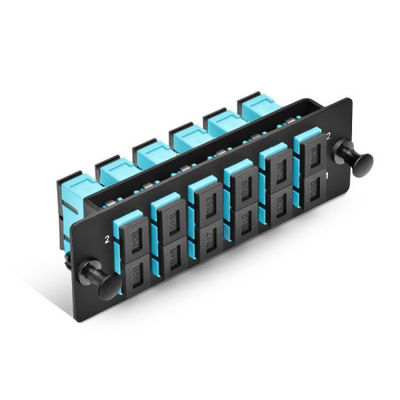 P6SCUZ10GMM 6 SC/PC Om4 Fiber Patch Panel Duplex Adapter Panel 12 Fibers Multimode