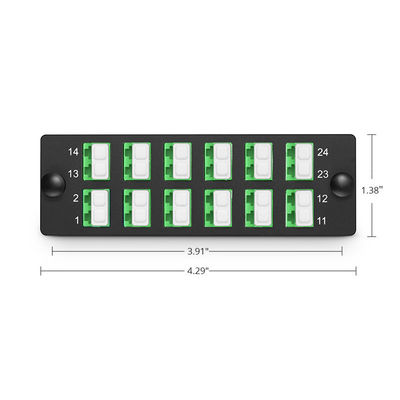 Rongbang RBTX-P12LCA2ZSMF 12 LC/APC Duplex Adapter Panel 24 Fibers OS2 Single Mode