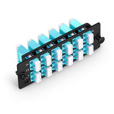 P12LC2X10GMM Fo Patch Panel 12 Port LC/PC Adapter Duplex Panel 24 Fibers OM4 Multimode
