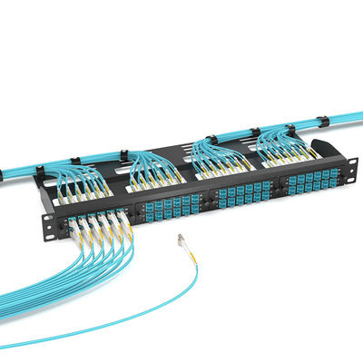 P12LC2X10GMM Fo Patch Panel 12 Port LC/PC Adapter Duplex Panel 24 Fibers OM4 Multimode