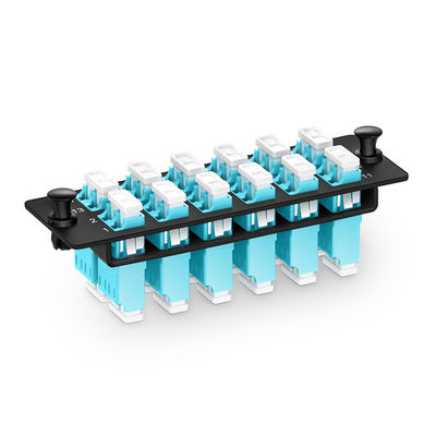 P12LC2X10GMM Fo Patch Panel 12 Port LC/PC Adapter Duplex Panel 24 Fibers OM4 Multimode
