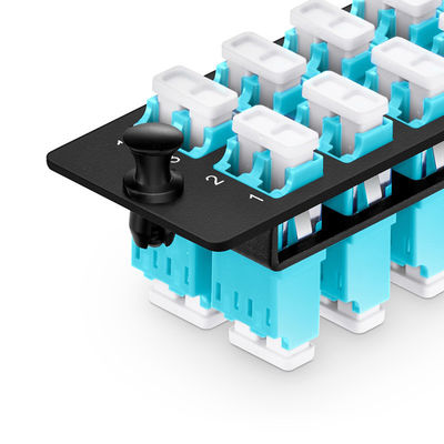 P12LC2X10GMM Fo Patch Panel 12 Port LC/PC Adapter Duplex Panel 24 Fibers OM4 Multimode