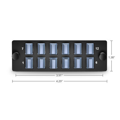 P12MTHA 12 MTP-8/12/24 Duplex 96/144/288 Fibers OS2/OM3/OM4 Fiber Optic Adapter Panel