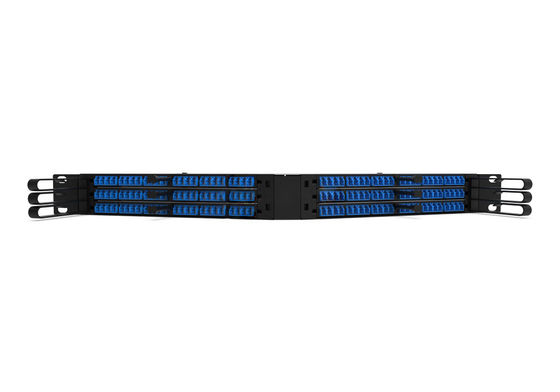 Rongbang RBTX-PP02 1U High Density Angled Frame Modular Panel 6 MPO/MTP to 144 LC Ports for Data Center Network