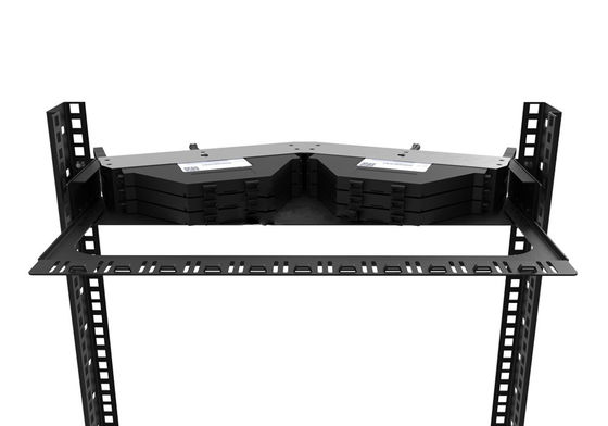 Rongbang RBTX-PP02 1U High Density Angled Frame Modular Panel 6 MPO/MTP to 144 LC Ports for Data Center Network