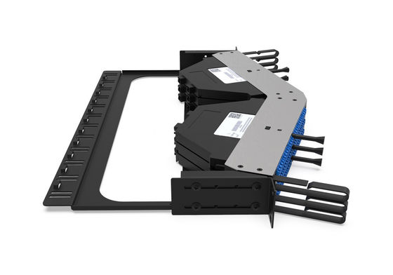 Rongbang RBTX-PP02 1U High Density Angled Frame Modular Panel 6 MPO/MTP to 144 LC Ports for Data Center Network