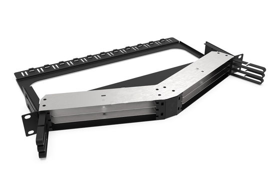 Rongbang RBTX-PP02 1U High Density Angled Frame Modular Panel 6 MPO/MTP to 144 LC Ports for Data Center Network