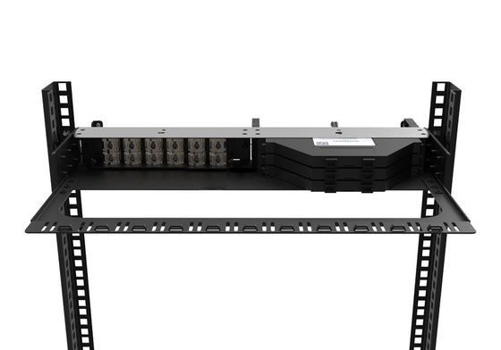 Rongbang RBTX-PP03 1U High Density Hybrid Fiber & Copper Modular Panel 3 MPO/MTP to 72 LC Ports  12 Jack for Data Center
