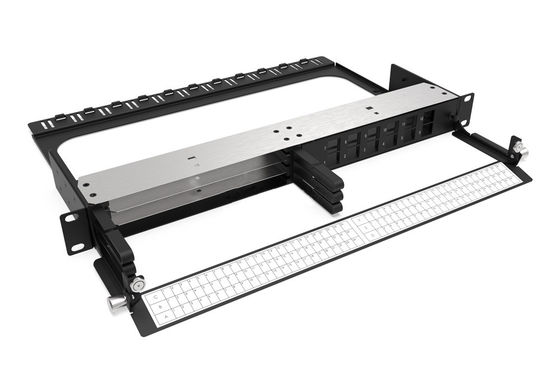 Rongbang RBTX-PP03 1U High Density Hybrid Fiber & Copper Modular Panel 3 MPO/MTP to 72 LC Ports  12 Jack for Data Center