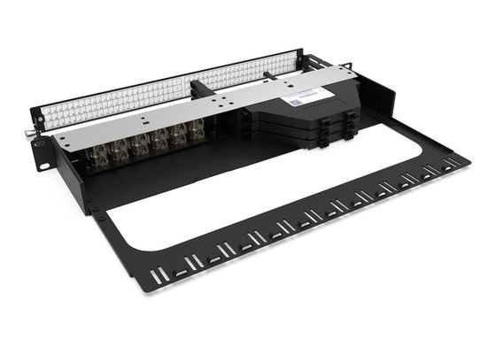 Rongbang RBTX-PP03 1U High Density Hybrid Fiber & Copper Modular Panel 3 MPO/MTP to 72 LC Ports  12 Jack for Data Center