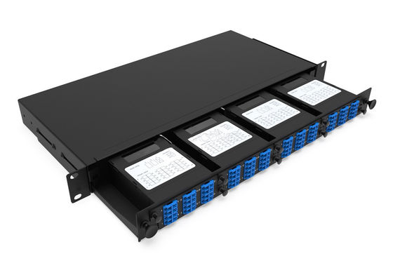 Rongbang RBTX-MP4PP02 1U 19" 4 Slots HD Modular Sliding Panel 48 SC 96 LC Interface for Data Center Enterprise Network