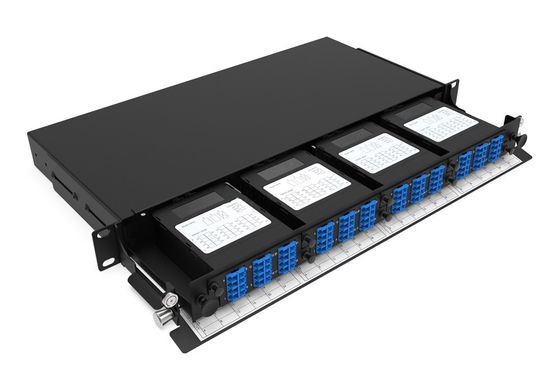 Rongbang RBTX-MP4PP03 1U 19" 4 Slots HD Modular Sliding Panel 48 SC 96 LC Interface for Data Center Enterprise Network