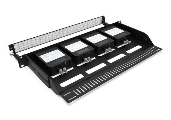 Rongbang RBTX-MP4PP04 1U 19" 4 Slots HD Modular Fixed Frame 96 LC Interface for Data Center Enterprise Network